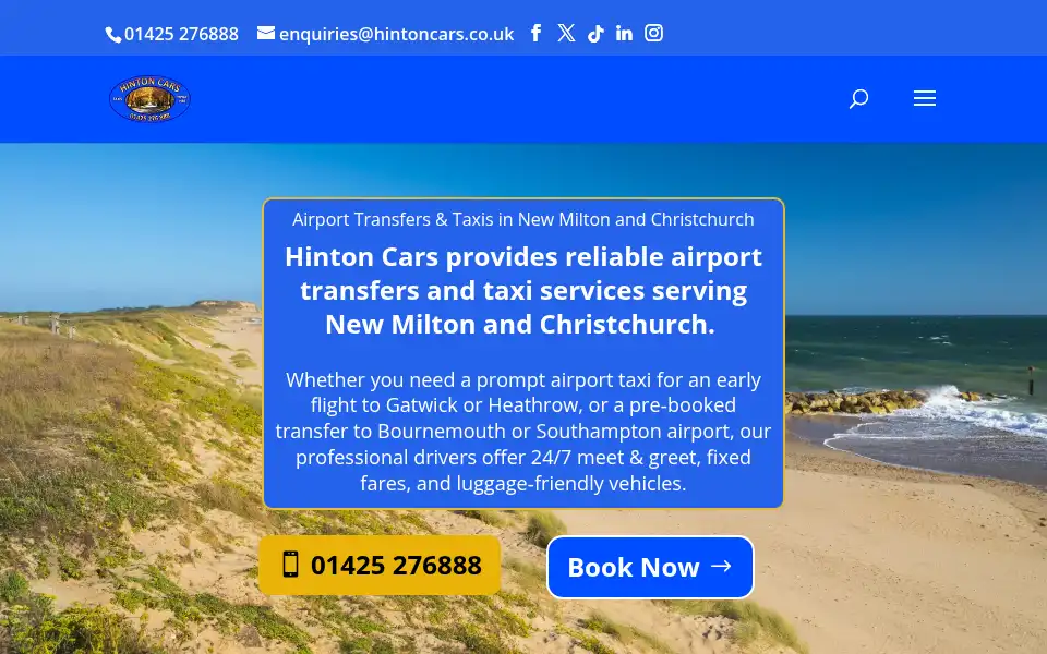 Screenshot of hintoncars.co.uk