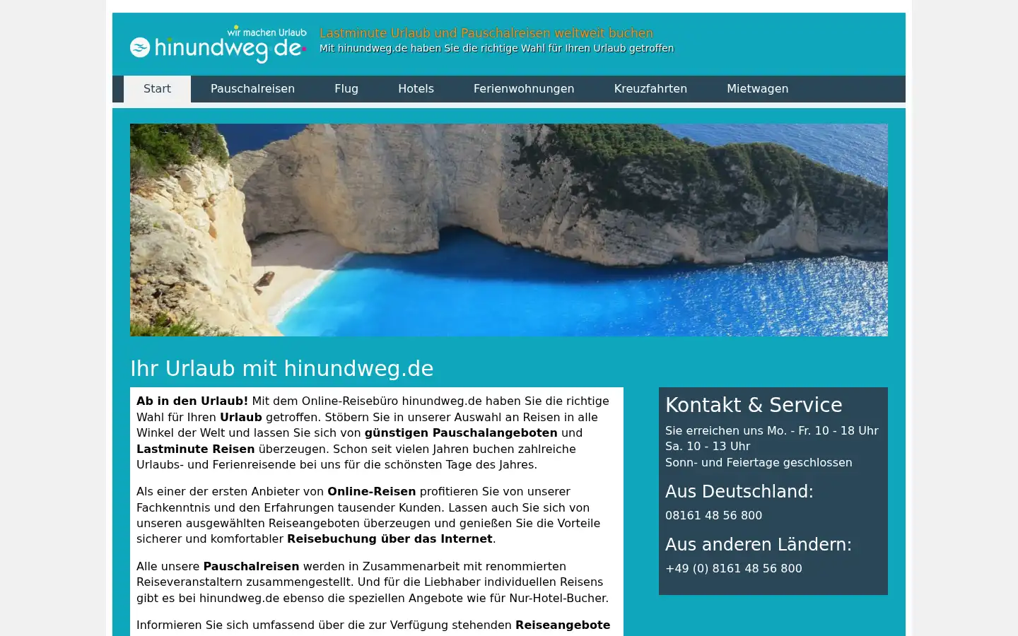 Screenshot of hinundweg.com