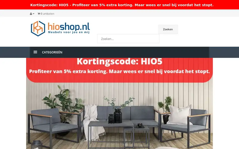 Screenshot of hioshop.nl