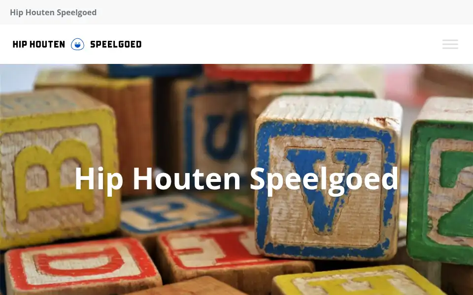 Screenshot of hiphoutenspeelgoed.nl