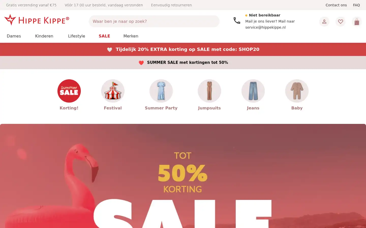 Screenshot of hippekippe.nl