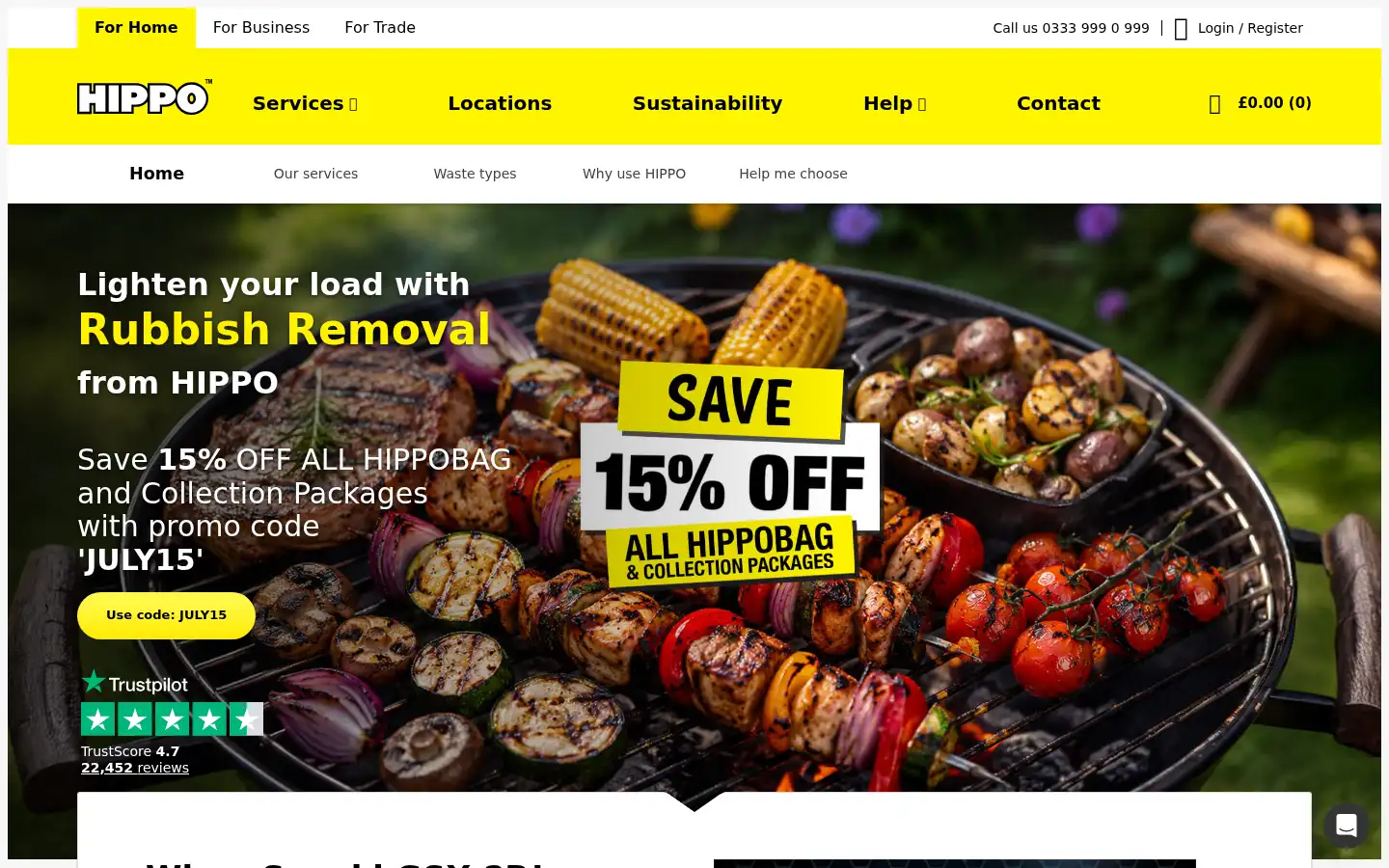 Screenshot of hippowaste.co.uk