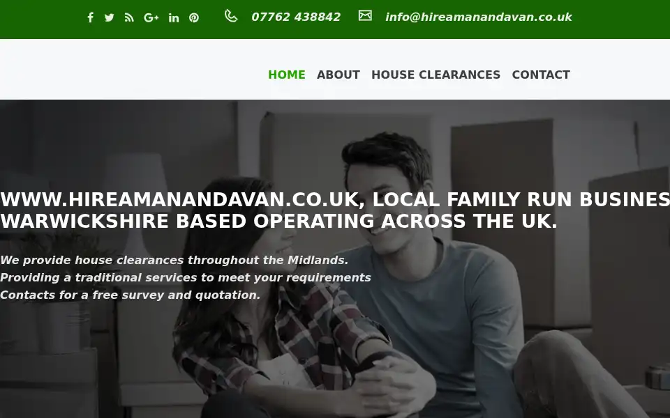Screenshot of hireamanandavan.co.uk
