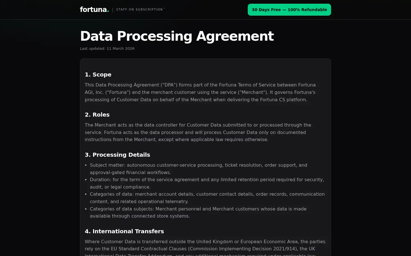 Screenshot of hirefortuna.com