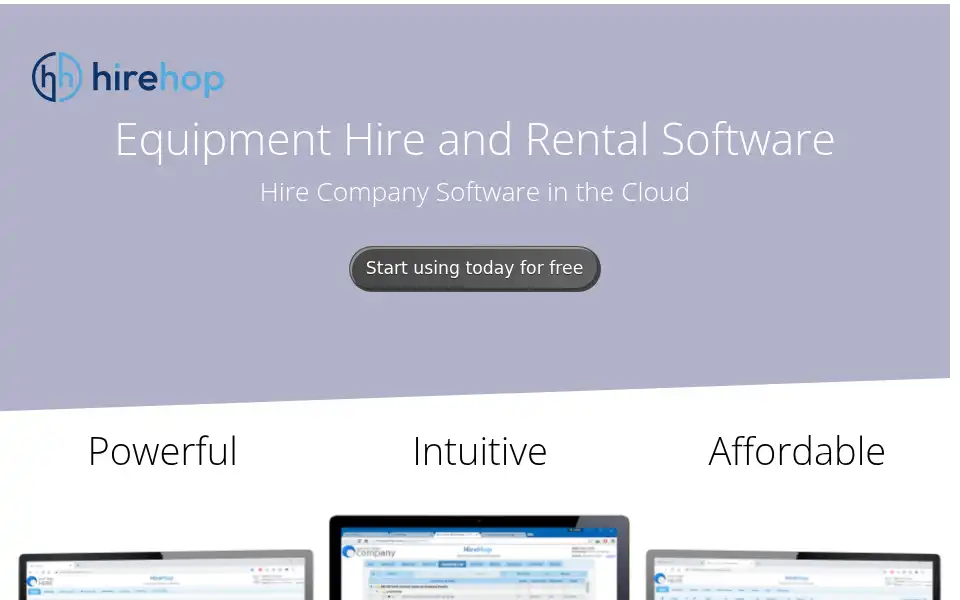Screenshot of hirehop.co.uk