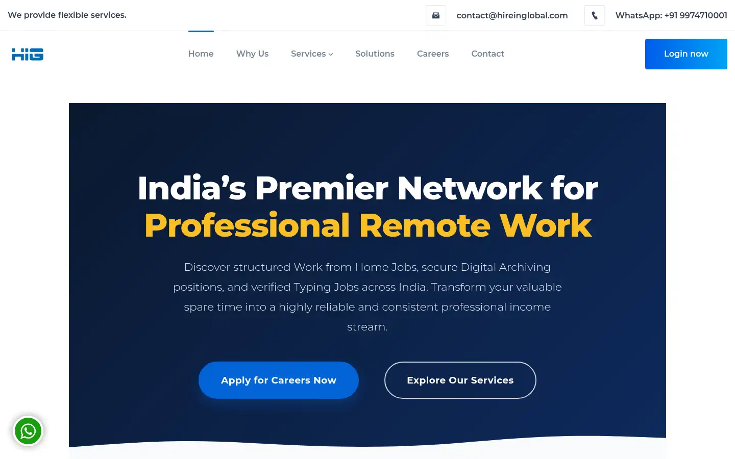 Screenshot of hireinglobal.com
