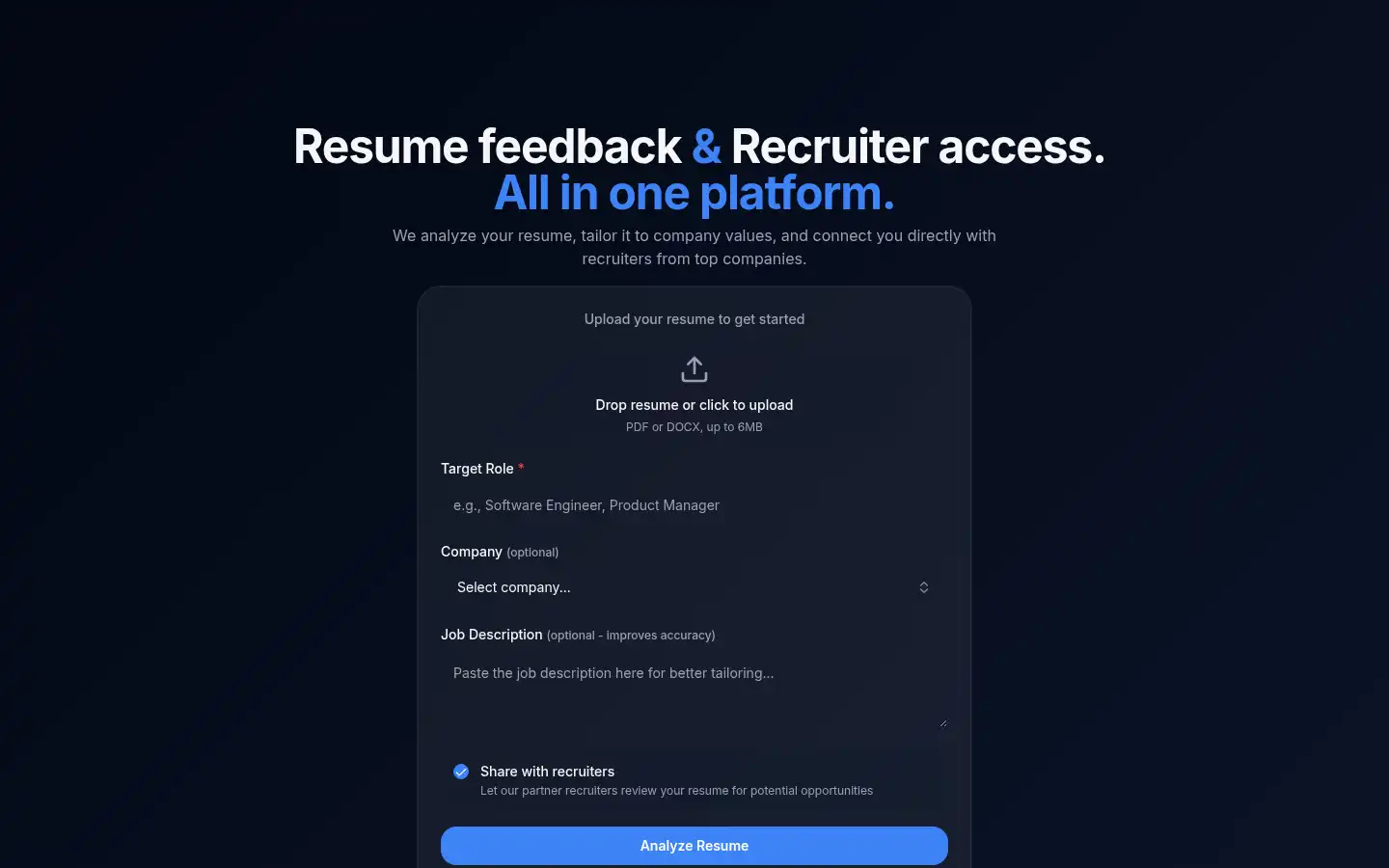 Screenshot of hirelab.ai