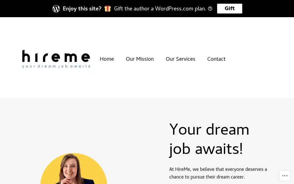 Screenshot of hiremecoaching.com