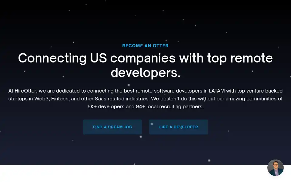 Screenshot of hireotter.com