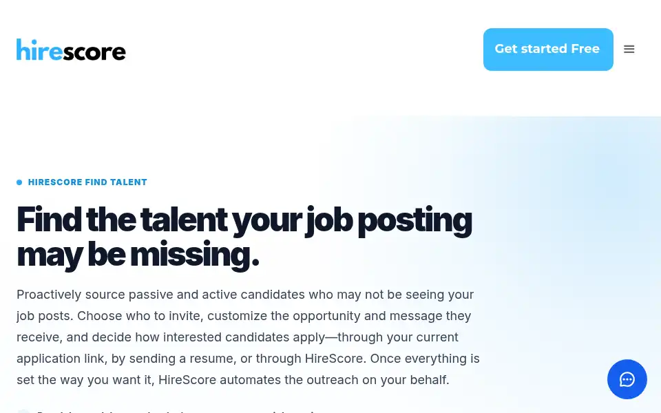 Screenshot of hirescore.com