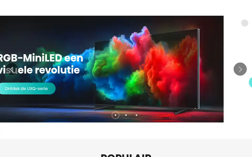 Screenshot of hisense.be