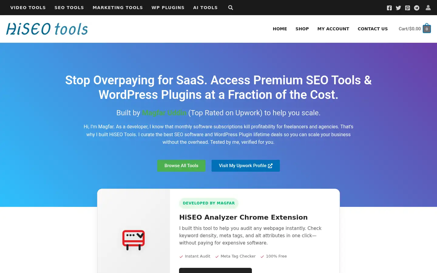 Screenshot of hiseotools.com