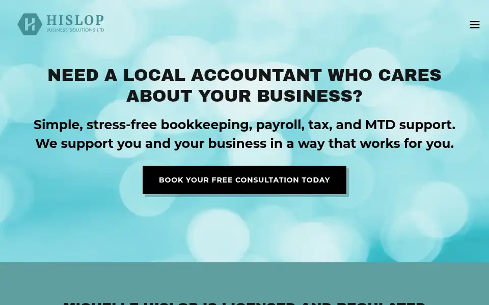 Screenshot of hislopbusinesssolutions.co.uk