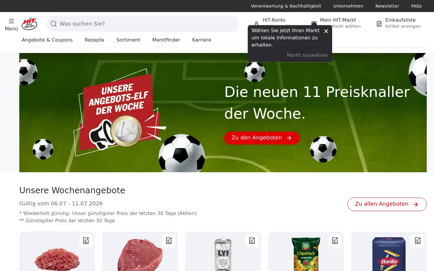 Screenshot of hit.de