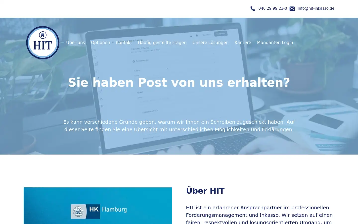 Screenshot of hit-inkasso.de