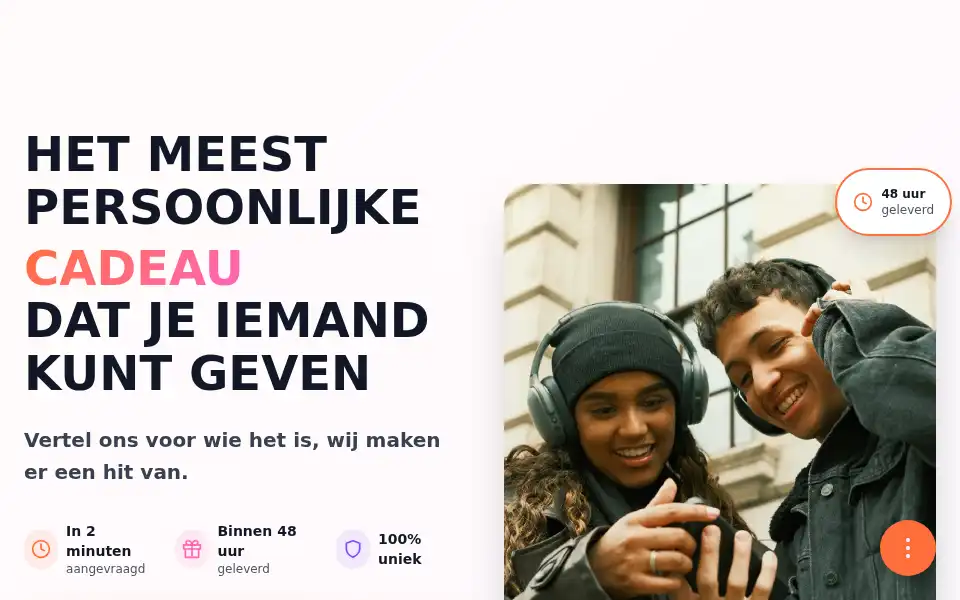Screenshot of hitcadeau.nl