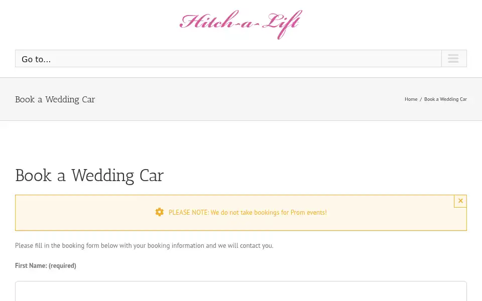 Screenshot of hitch-a-lift.co.uk