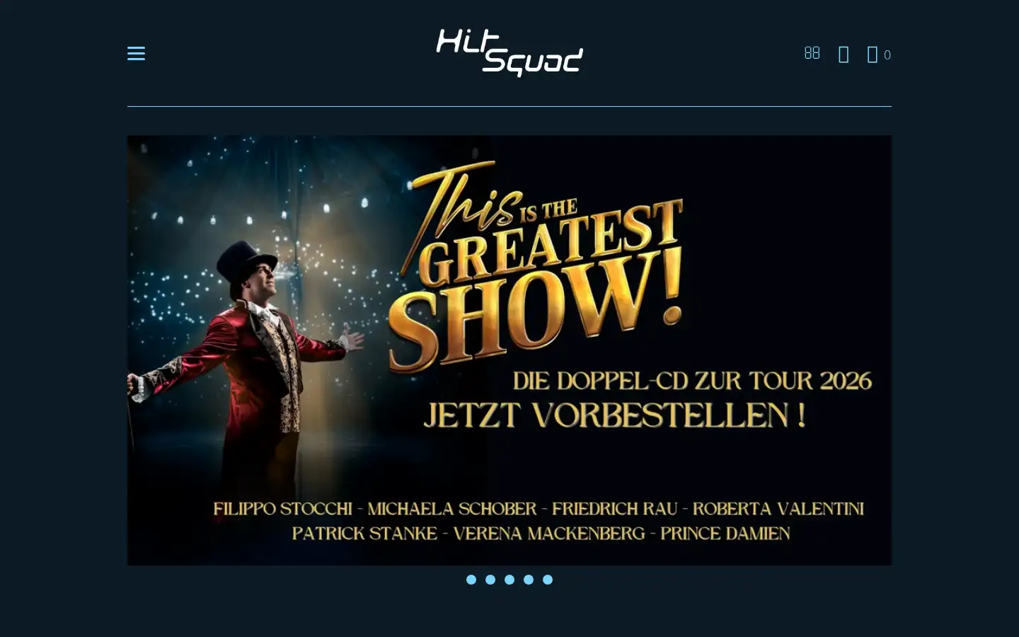 Screenshot of hitsquadrecords.com