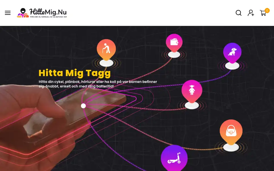 Screenshot of hittamig.nu