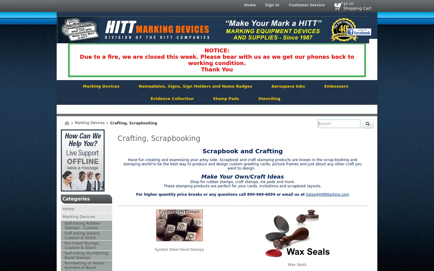 Screenshot of hittmarking.com
