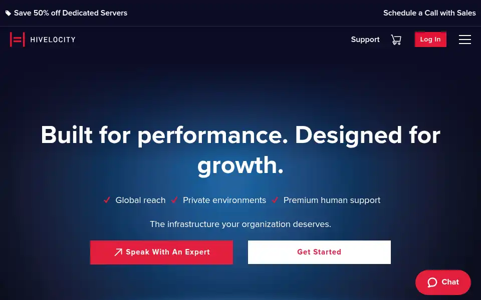 Screenshot of hivelocity.net