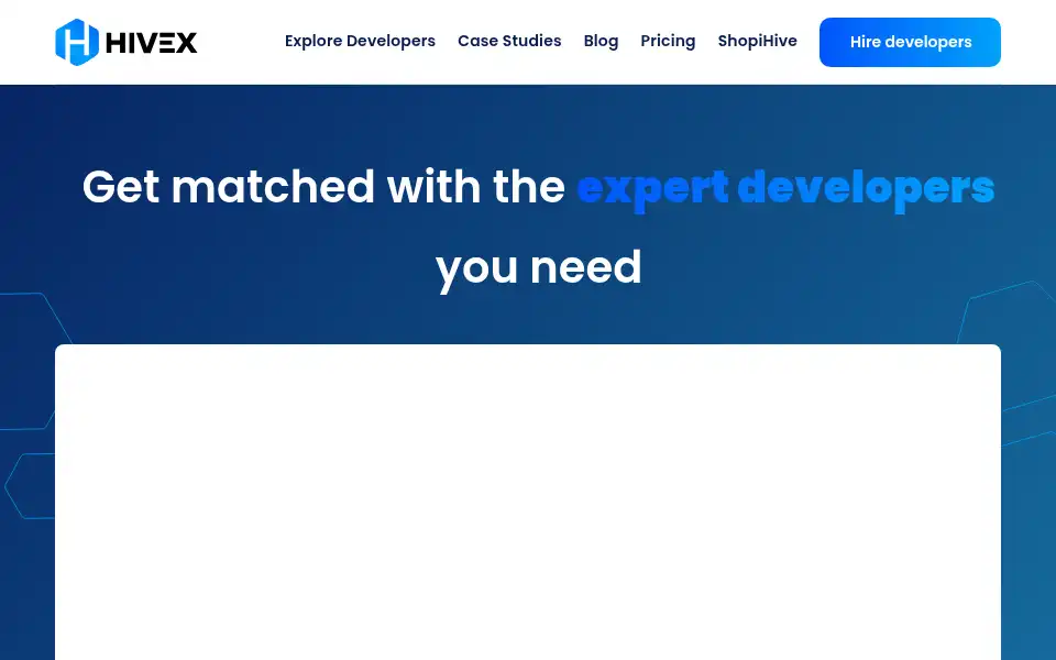 Screenshot of hivex.tech