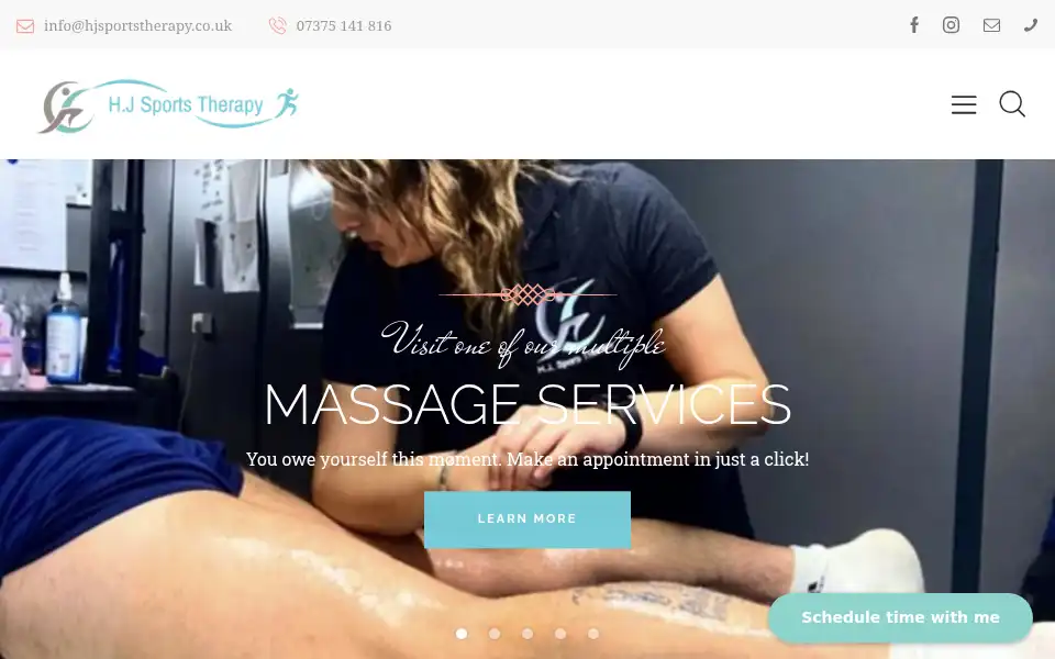 Screenshot of hjsportstherapy.co.uk