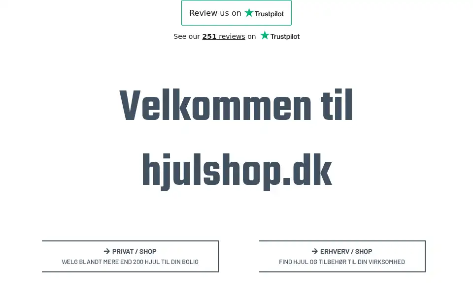 Screenshot of hjulshop.dk