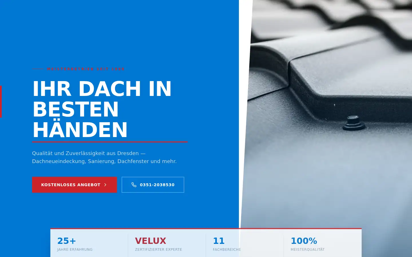Screenshot of hke-bedachung.de