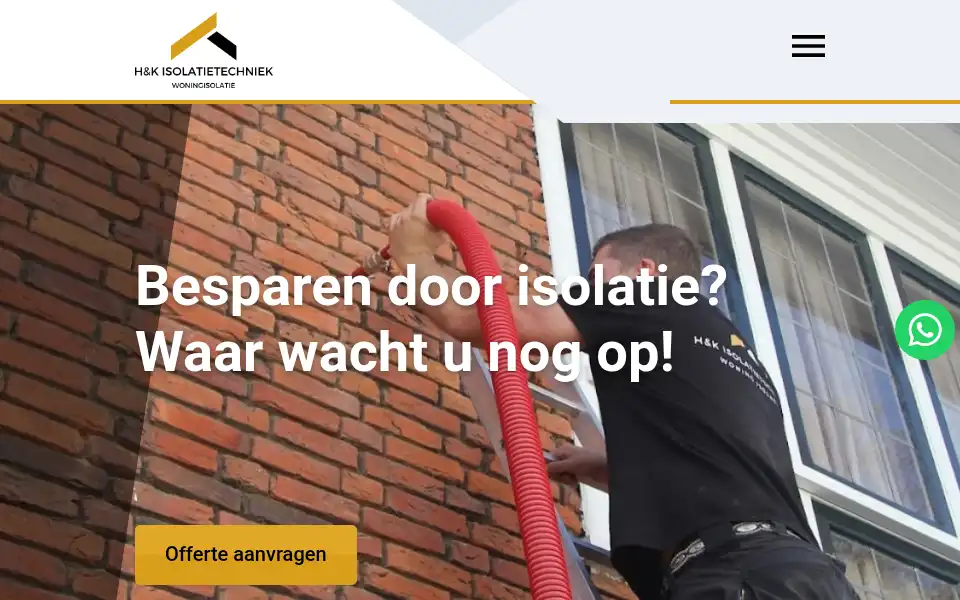 Screenshot of hkisolatietechniek.nl