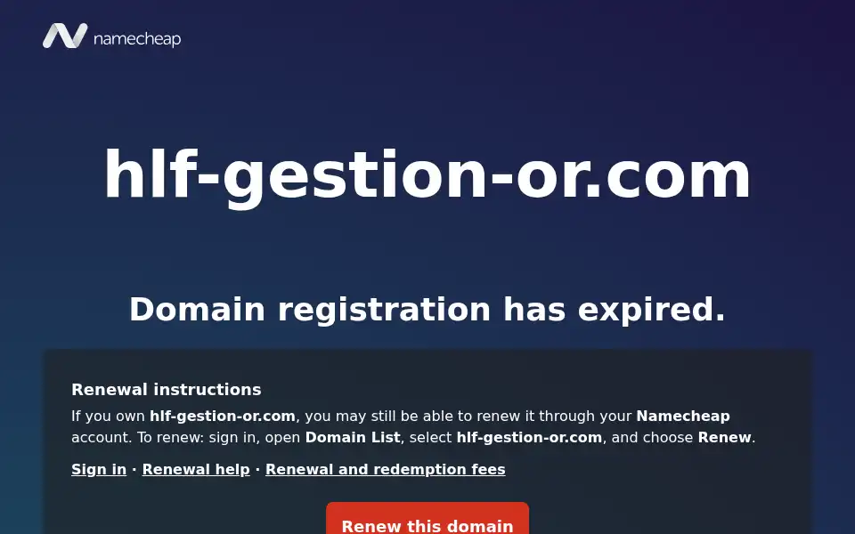 Screenshot of hlf-gestion-or.com