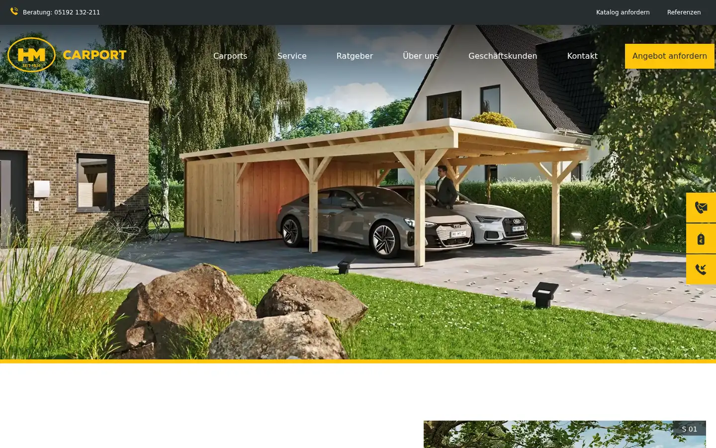 Screenshot of hm-carport.de