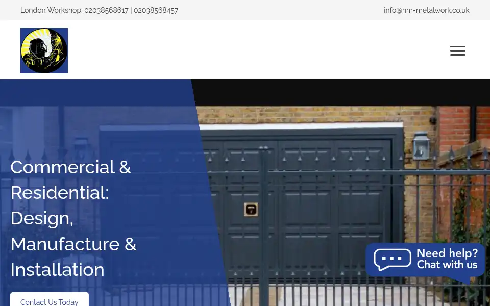 Screenshot of hm-metalwork.co.uk