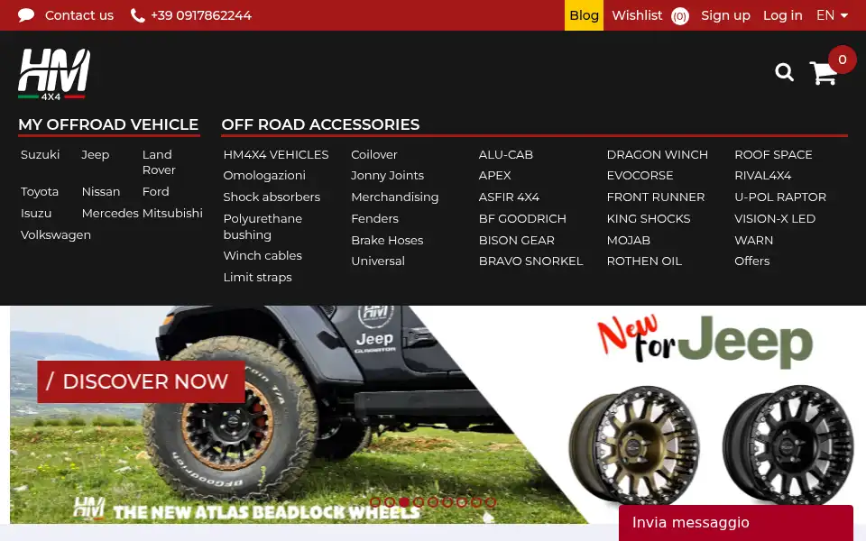 Screenshot of hm4x4.com