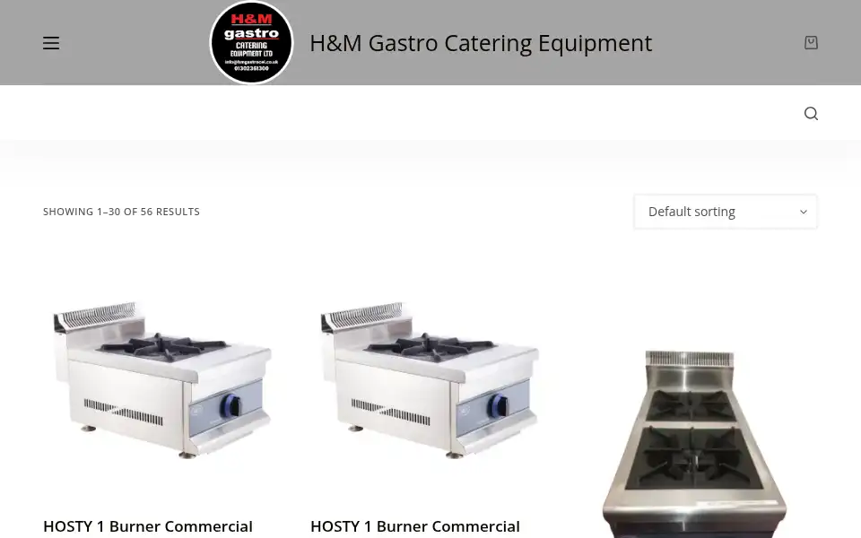 Screenshot of hmgastrocateringequipmentlimited.co.uk