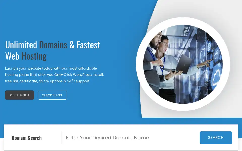 Screenshot of hmuhost.com
