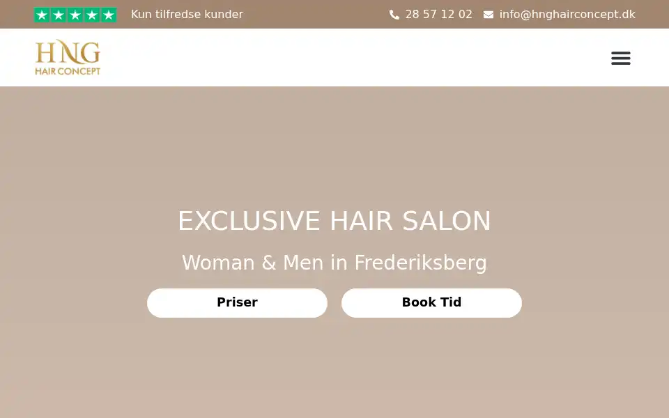 Screenshot of hnghairconcept.dk