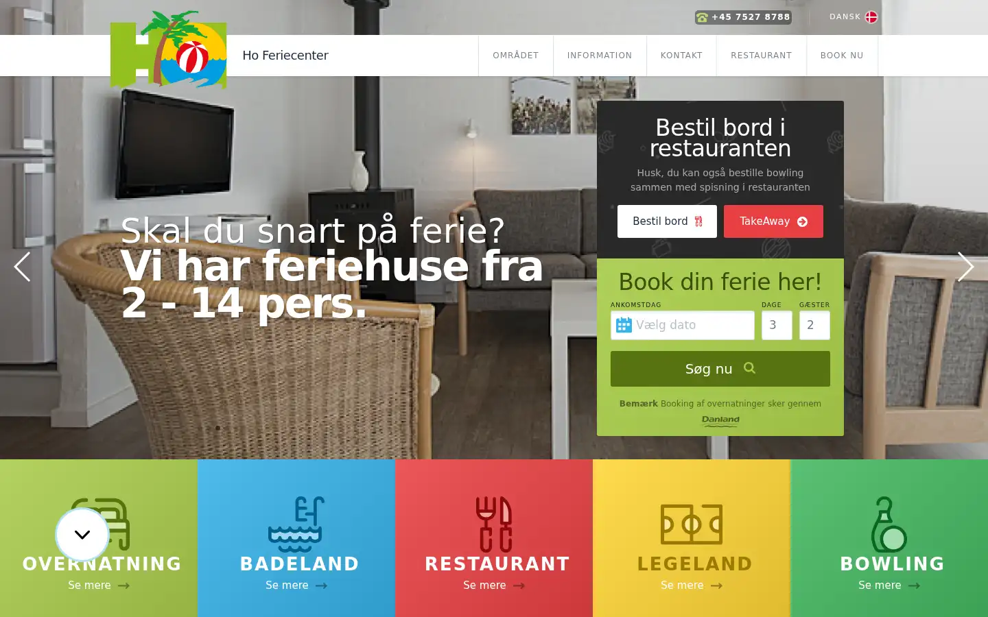 Screenshot of ho-ferie.dk