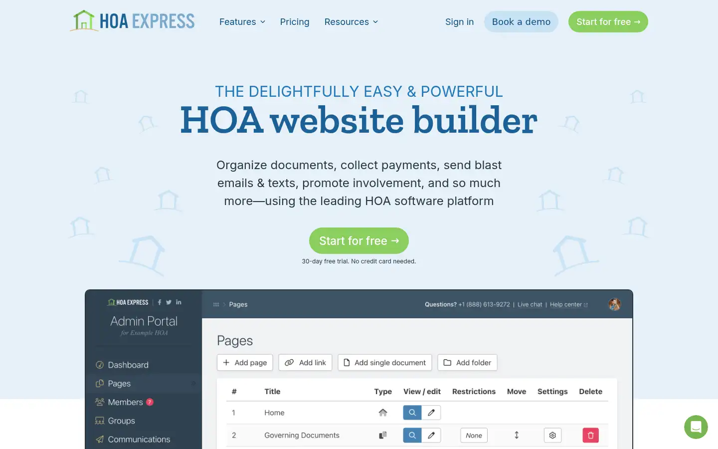 Screenshot of hoa-express.com