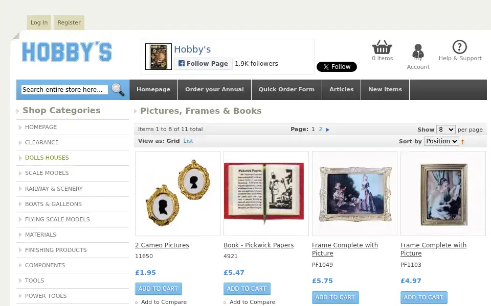 Screenshot of hobby.uk.com