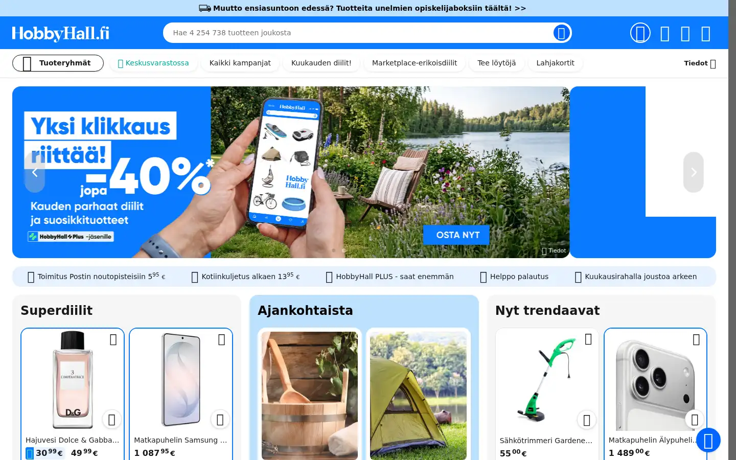 Screenshot of hobbyhall.fi