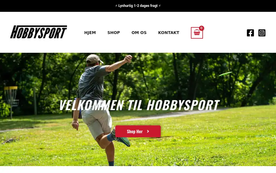 Screenshot of hobbysport.dk