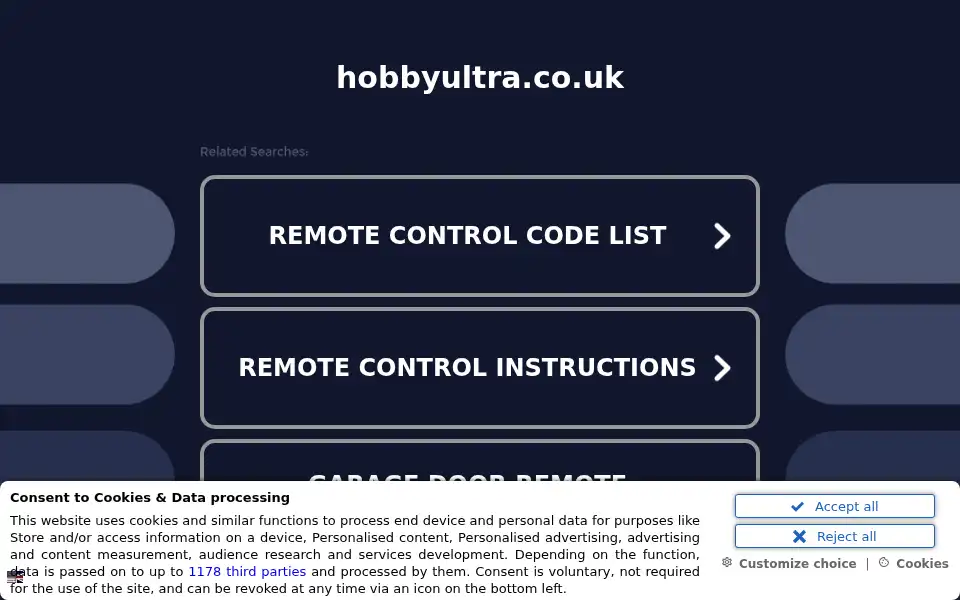 Screenshot of hobbyultra.co.uk