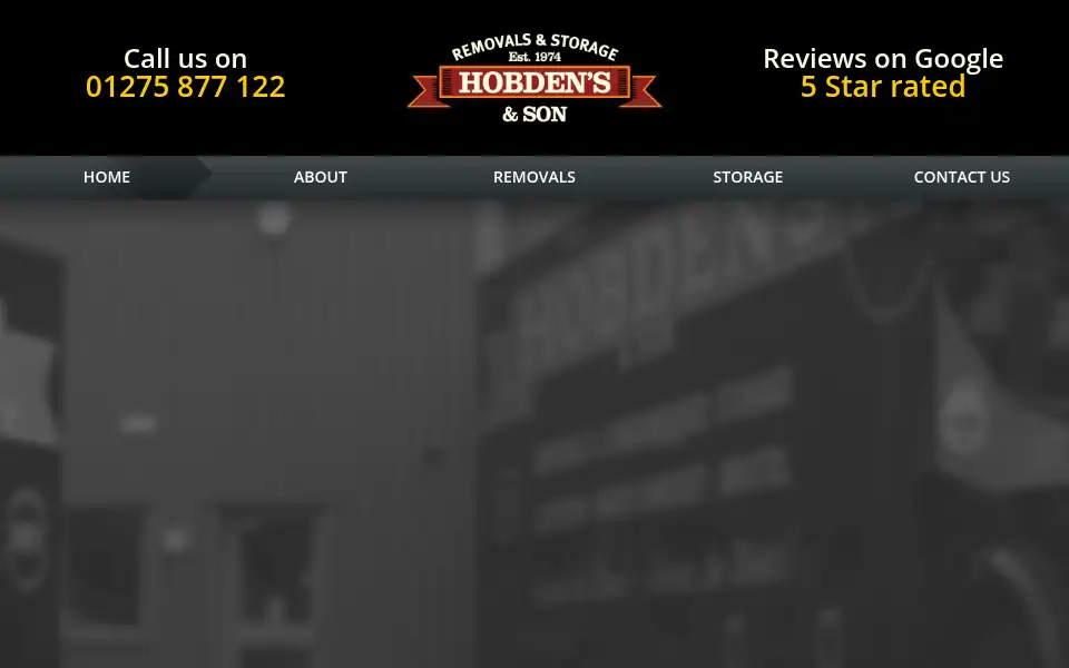 Screenshot of hobdensremovals.co.uk
