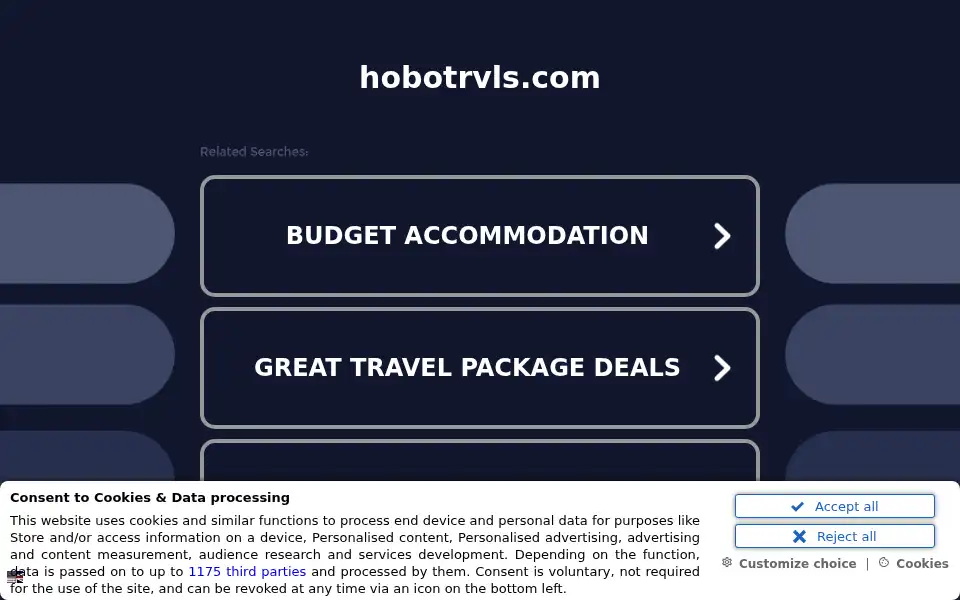 Screenshot of hobotrvls.com