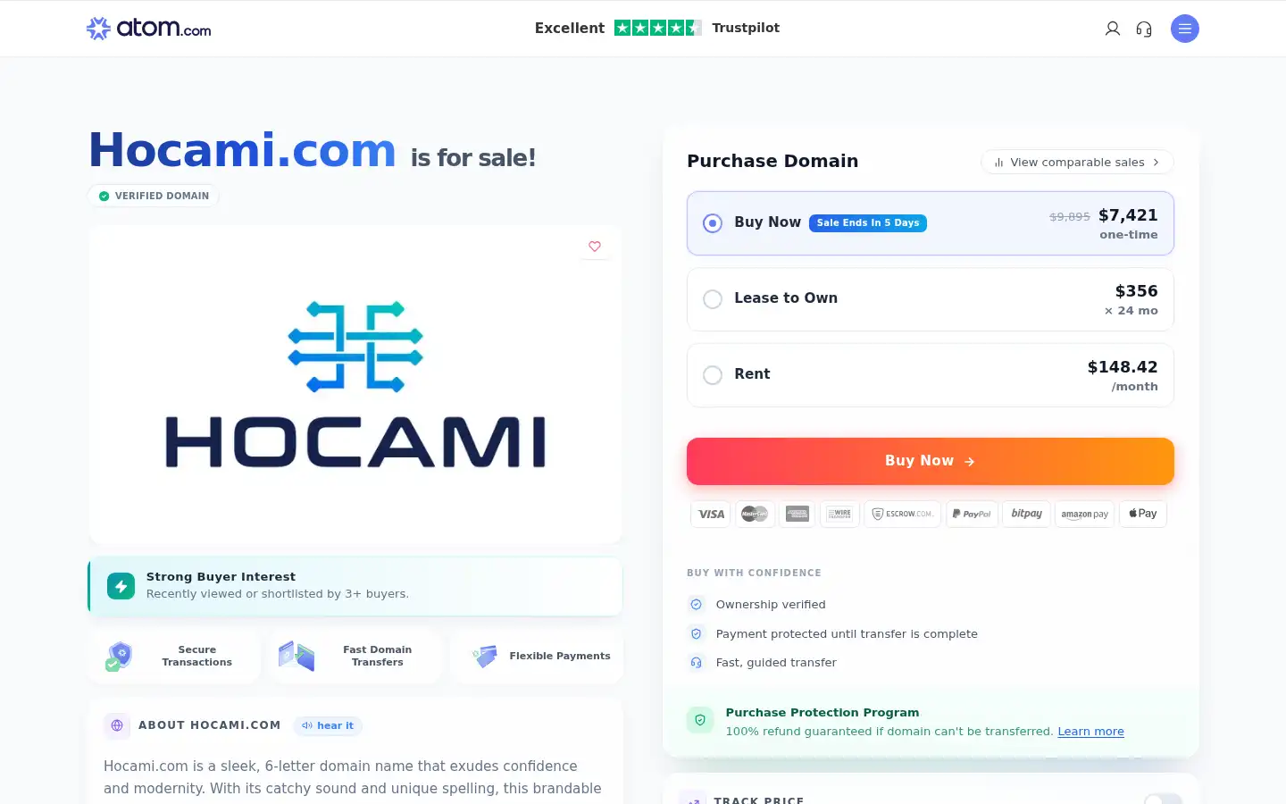 Screenshot of hocami.com