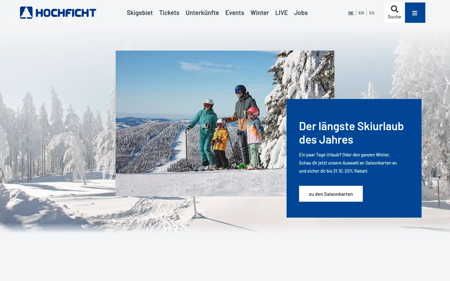 Screenshot of hochficht.at