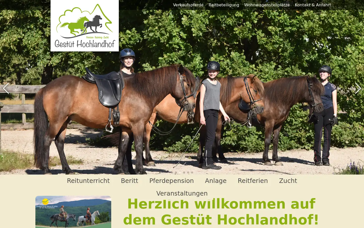 Screenshot of hochlandhof.de