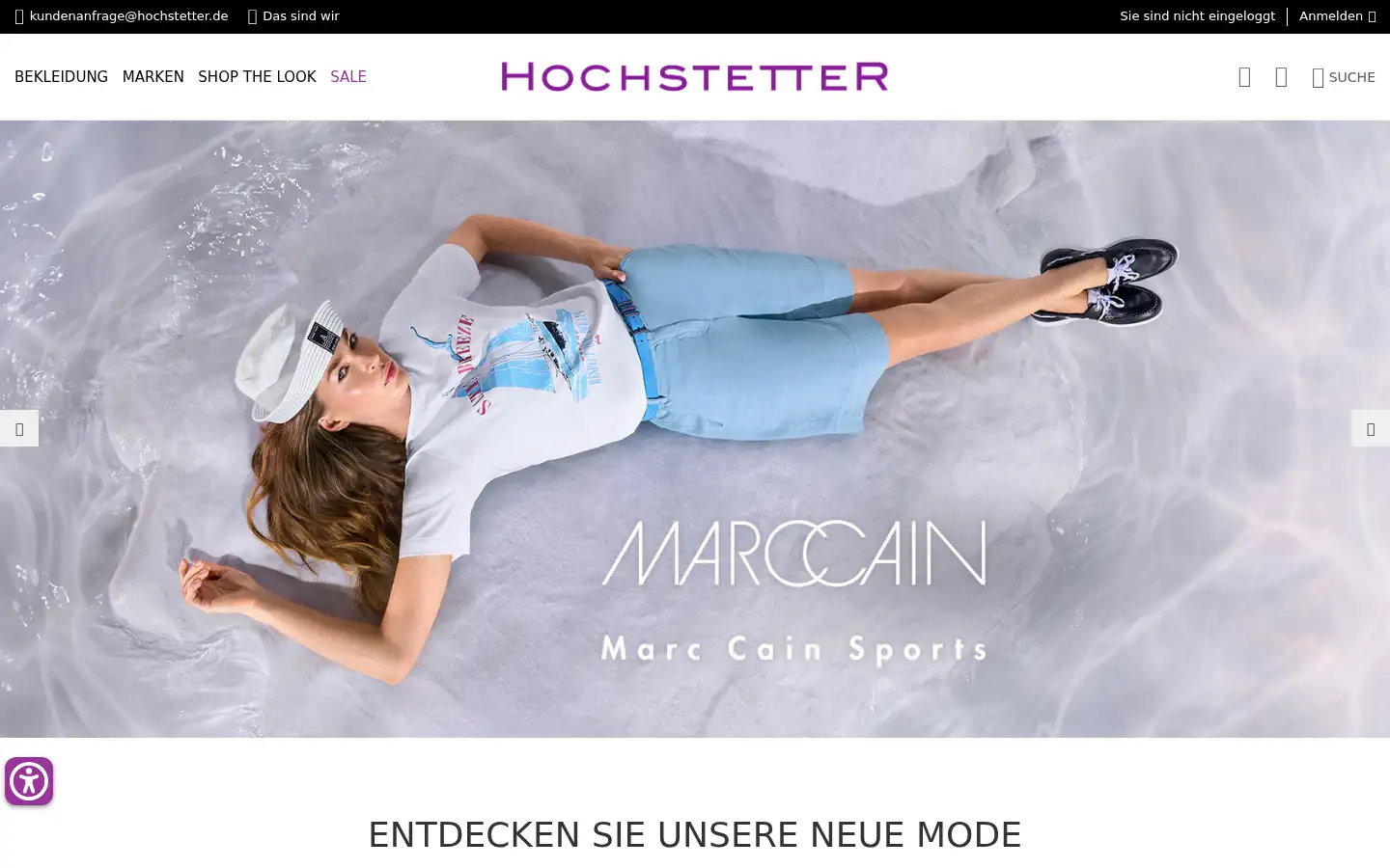 Screenshot of hochstetter.de