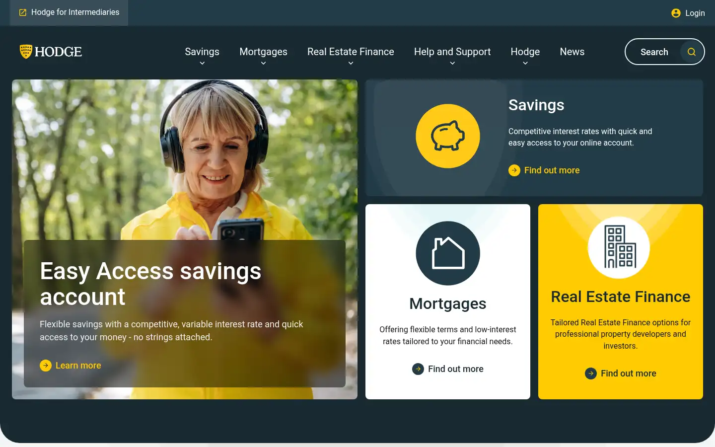 Screenshot of hodgebank.co.uk